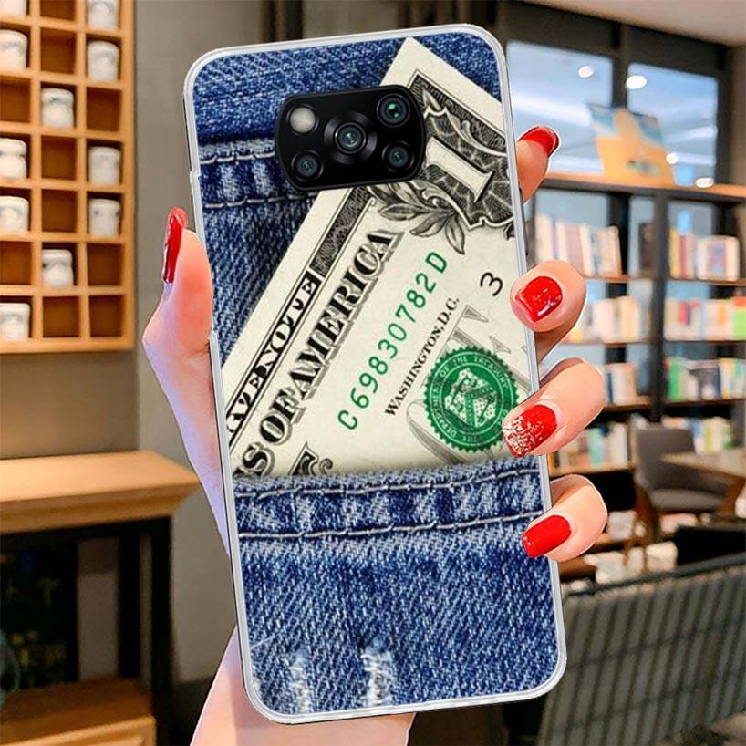 Banknote Dollar Cash Money Cover Phone Case For Xiaomi Poco F7 Ultra X7 X6 X5 Pro M7 Redmi 15C 15 13C 13 12C 12 10C 10 9A 9C 9T