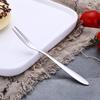 1Pc Stainless Steel Fruit Fork Household Dessert Cake Salad Cutlery Fork Two-toothed Small Fork Kitchen Mini Silver Cutery Fork