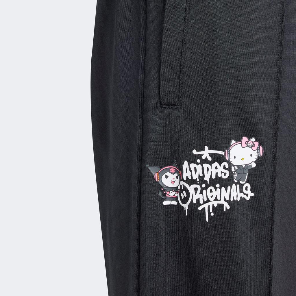 adidas Originals X Hello Kitty Pantaloni Drepți Imprimați cu Anime SST Pantaloni pentru Copii Negru IM8592