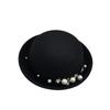 Cappello a cilindro con orecchie da gatto e perle per bambini: Carino Stile Britannico Autunno/Inverno per Ragazzi e Ragazze - Perfetto per Natale e Capodanno