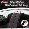 For Subaru XV Crosstrek 2011-2017 Glossy Black Mirror Effect Car Window Door Column B C Pillars Post PC Cover Trim Carbon Fiber