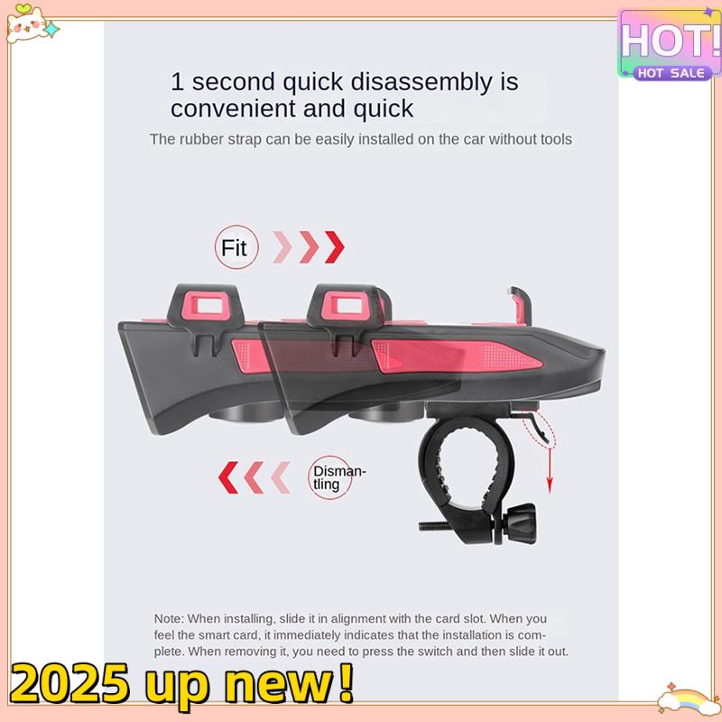 

Classy-2000 Mah Bicycle Light Mobile Phone Holder Bicycle Front Light Mobile Phone Holder Power Bank Speaker Light чёрный
