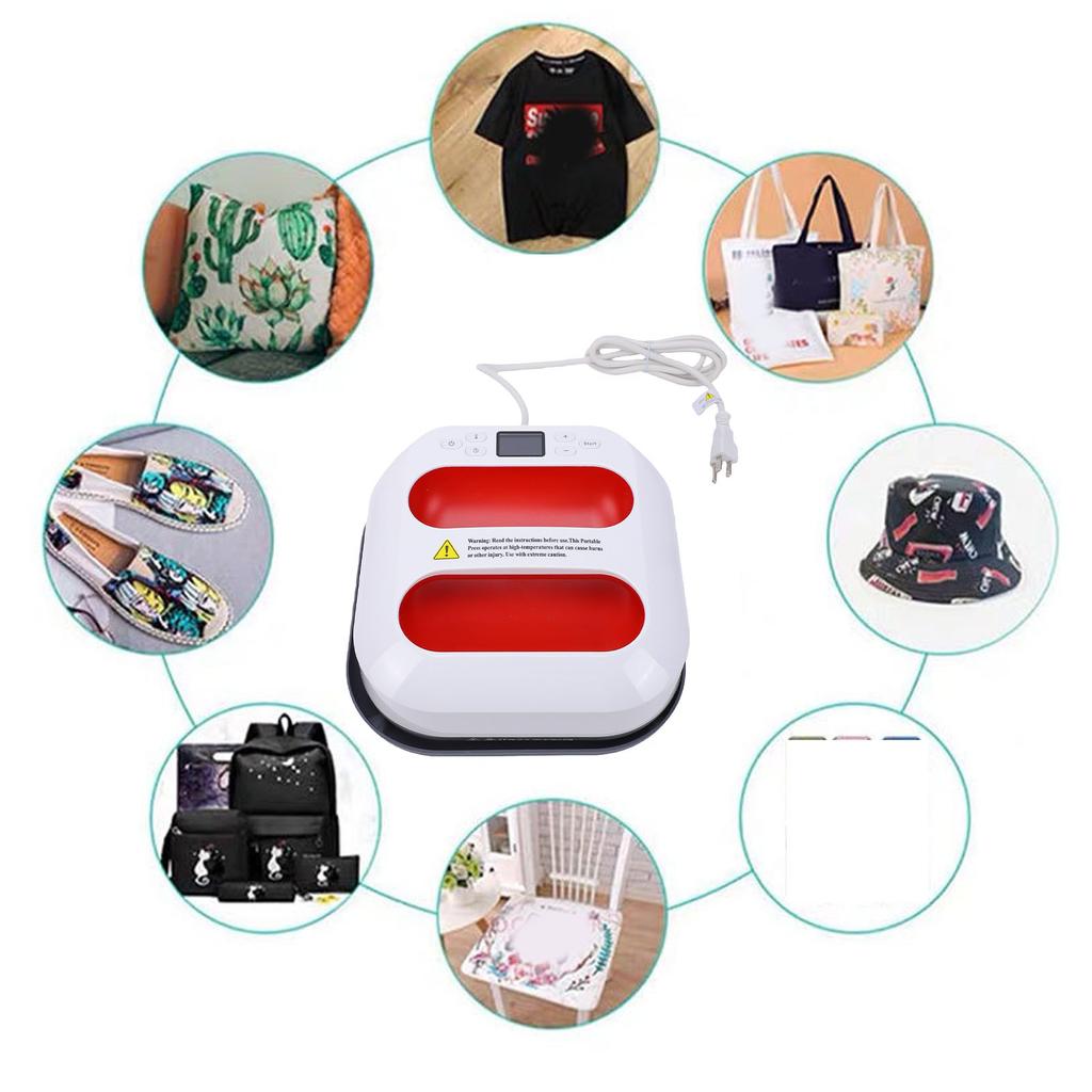 Heat Press 9x9 Inch Automatic Press Fast Uniform Heating Handheld Heat Transfer Machine for Craft Clothing