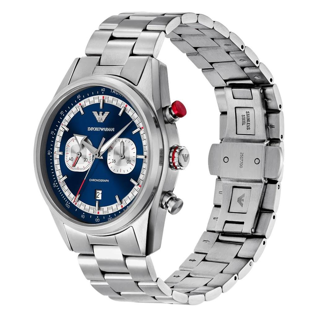 Emporio Armani A11676 Racer Chronograph Blue Dial Men's Watch