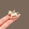 Exquisite Unicorn Rocking Horse Animal Brooch For Women Clothing Coat Jewelry Accessries