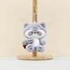 Charming Gray Raccoon Plush Keychain Stuffed Animal Short Plush Bag Decoration