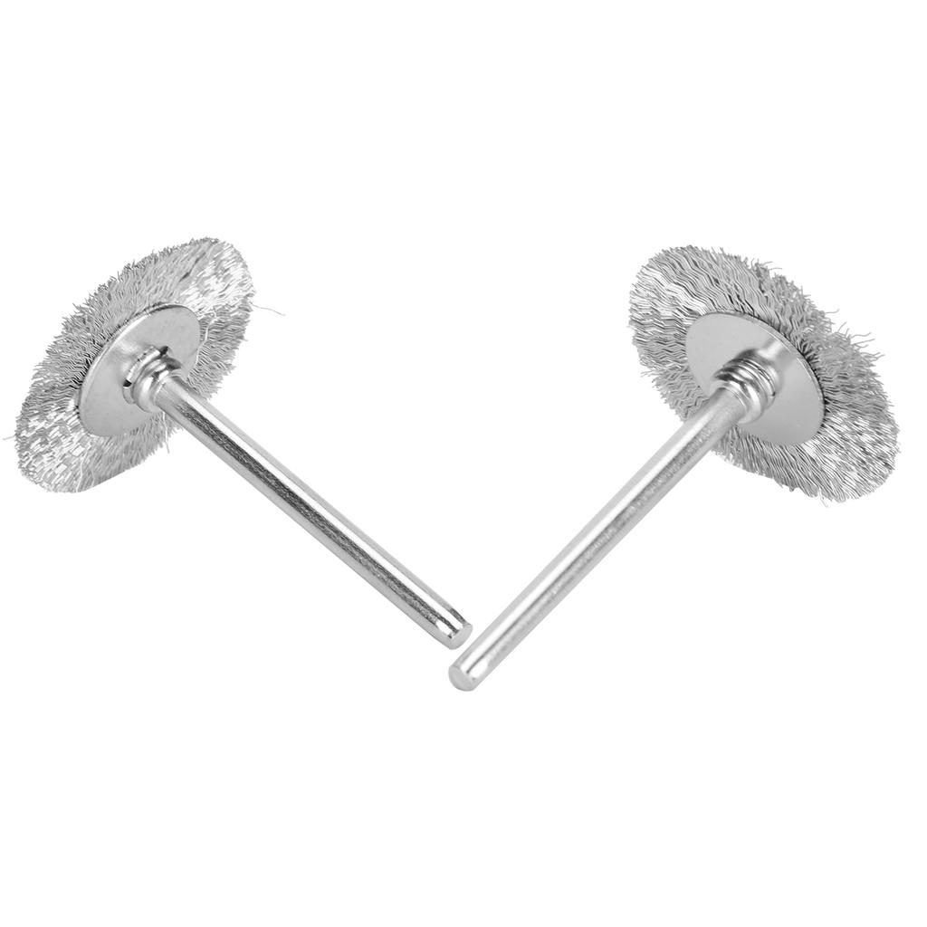 30Pcs Brush Wheel Flat Mini Wood Carving Rust/Corrosion/Paint Removal Polishing ToolsSteel Wire
