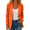 Women's Long Sleeve Button Front Lapel Jacket