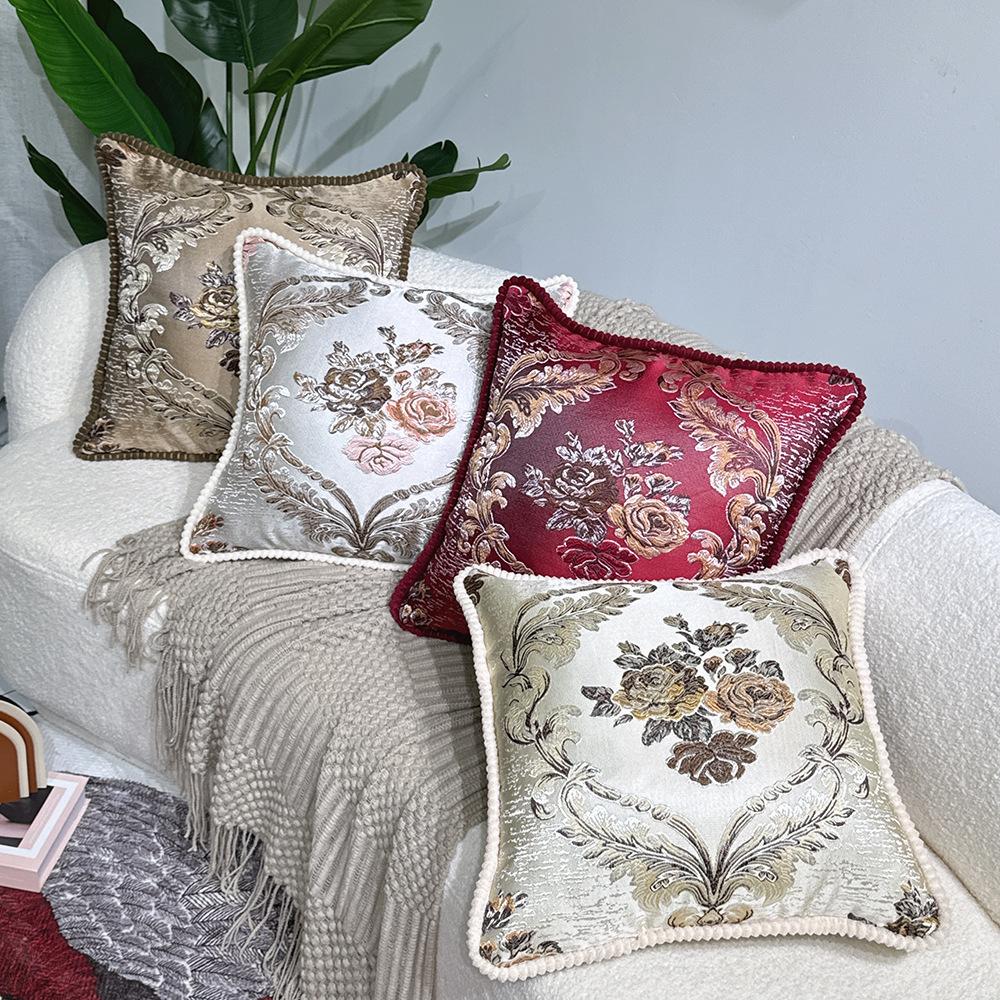 Business Gifts, Souvenirs, Jacquard High-precision Pillows and Lumbar Cushions, American Light Luxury Pillows with Core Embroidery
