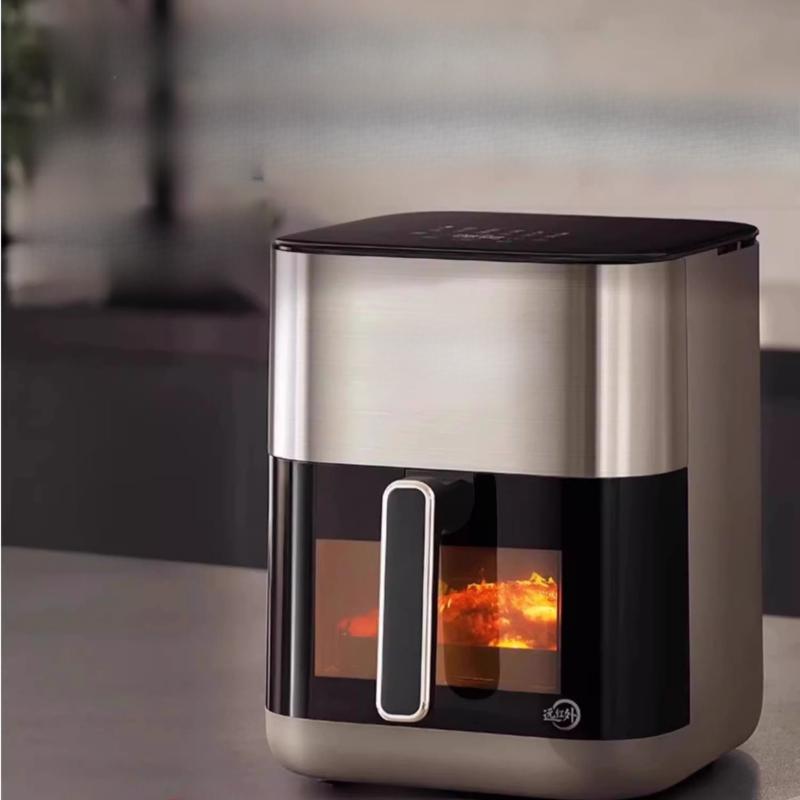 Household Dual Heat Source Air Fryer Far Infrared Visual Glass Multifunctional Intelligent