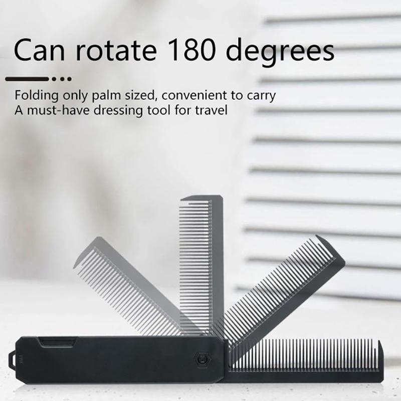 Portable Plastic Folding Pocket Combs Barber Men Oil Head Beard Combs Hair Styling Combs