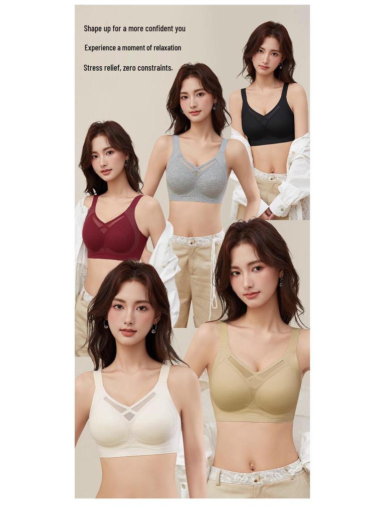 Seamless Wireless Lift & Support Bra for Large Busts - Anti-Sagging, Soft, and Comfortable for Autumn/Winter