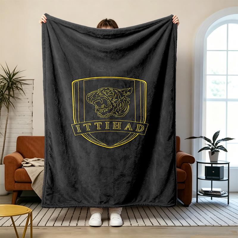 Al‑Ittihad FC Soft and comfortable flannel Suitable for sofas living rooms outdoor camping travel and also makes a great anniversary gif