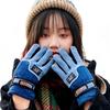 Women's Waterproof Windproof Gloves: Velvet-Lined, for Autumn & Winter - Ideal for Cycling, Skiing, and Motorcycling.