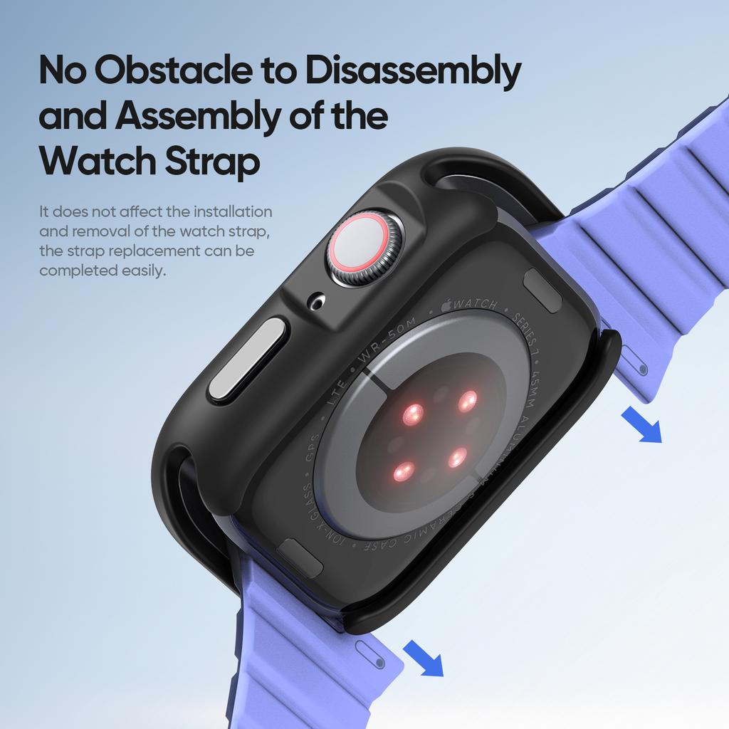 For Apple Watch Series 11/10 46mm Case DUX DUCIS Bamo Series Watch Cover Shockproof Smartwatch Protector
