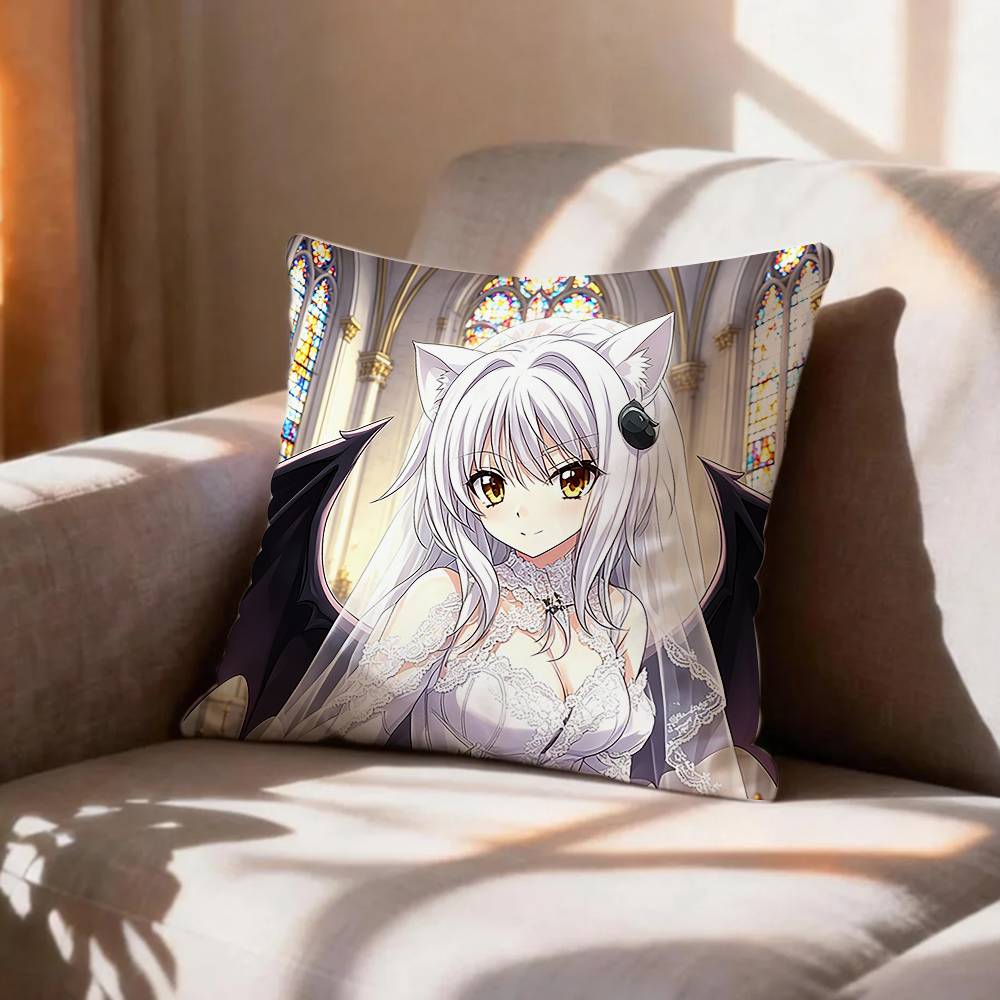 CUTE High School DxD Koneko TToujou   Pillow Case Pattern Printed Pillowcase For Living Room Sofa Cushion Cover