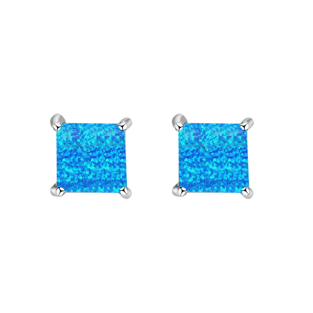 2026 European and American Hawaii Ocean Series Popular Women s Square Earrings синий