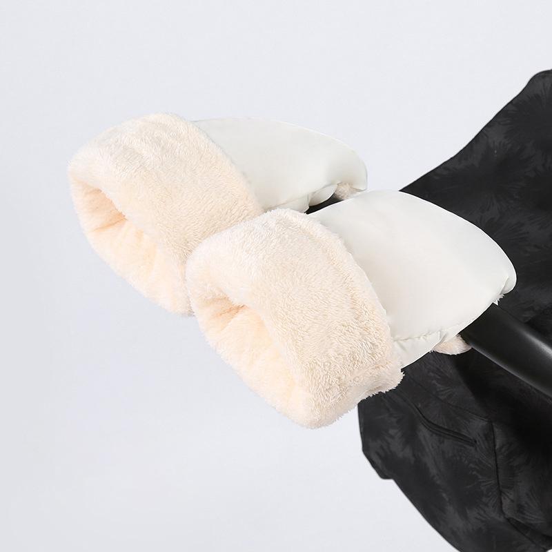 Stroller Gloves Winter Windproof Warm Simple Style Universal Fleece-Lined And Thickened Outdoor Accessories
