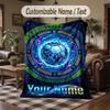 Soccer Theme Throw Blanket Custom Name Text Personalized Blanket Soft Cozy Blanket for Home Sofa Bed
