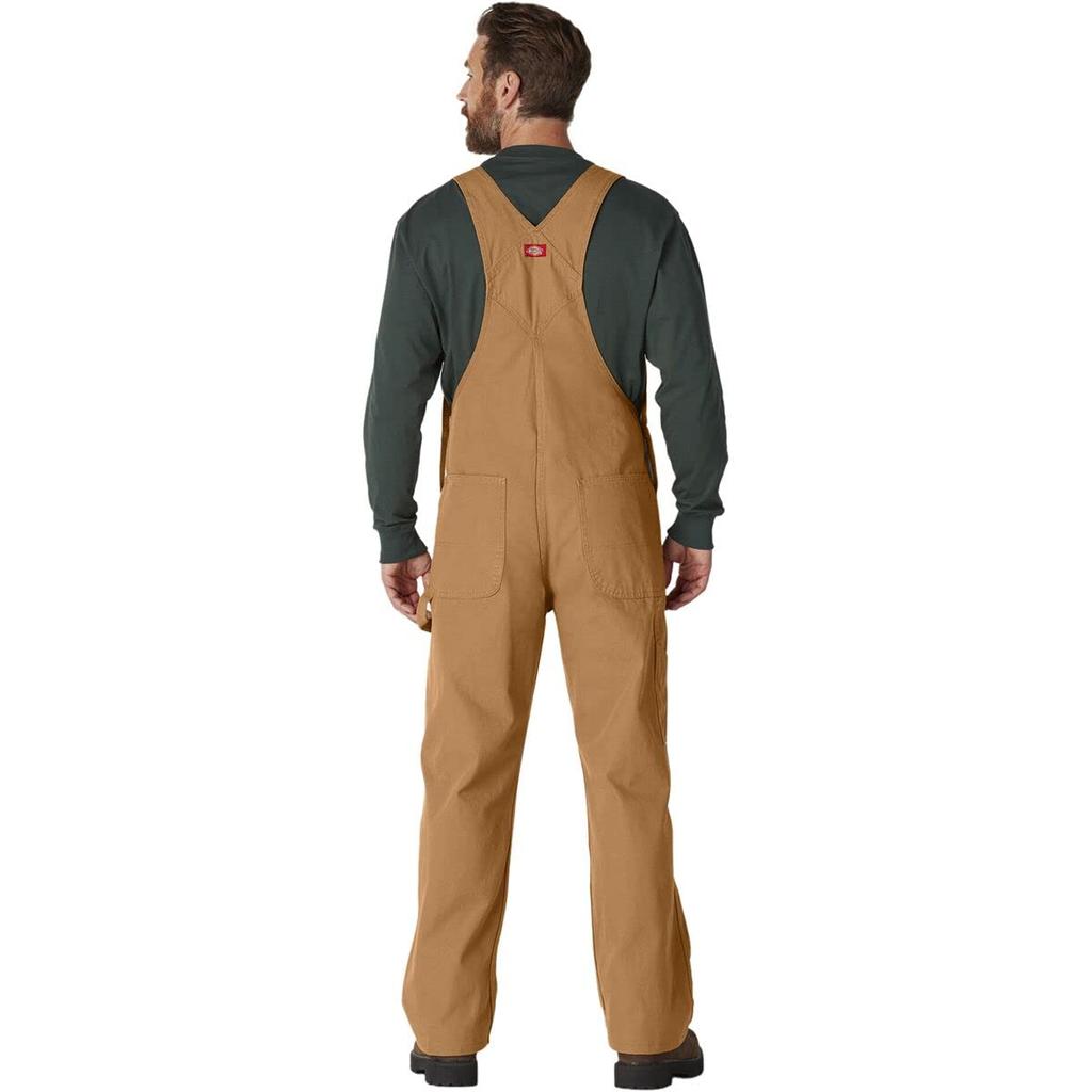 Dickies DB100 Duck 38W X Rinsed Brown Overalls, 32L,