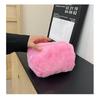 New 1 Pcs Plush Cosmetic Bag Pencil Girl Candy Color Hand Bag Banquet Party Lady Cosmetic Bag Makeup