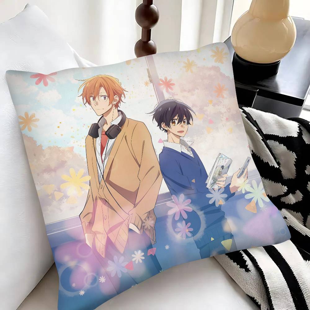 Sasaki And Miyano Anime Pillow Case Fashion Square Pillowcase Bedroom Sofa Room Ins Decoration Leisure