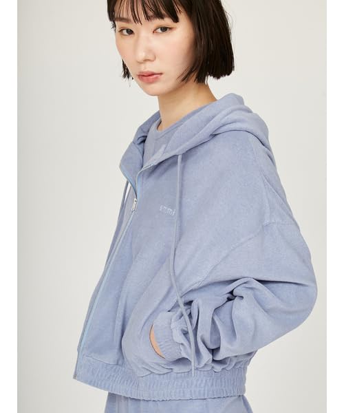 Emi PlaX Pile Hooded Free Size Parka, 13WCD252020, Women's, Blue,