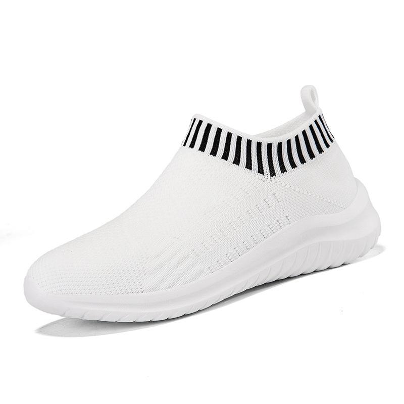 Sneakers buty damskie do chodzenia na co dzień buty dla par oddychające buty do biegania z dzianiny fly-knit zaopatrzenie duży rozmiar nowe skarpetki dziękuję