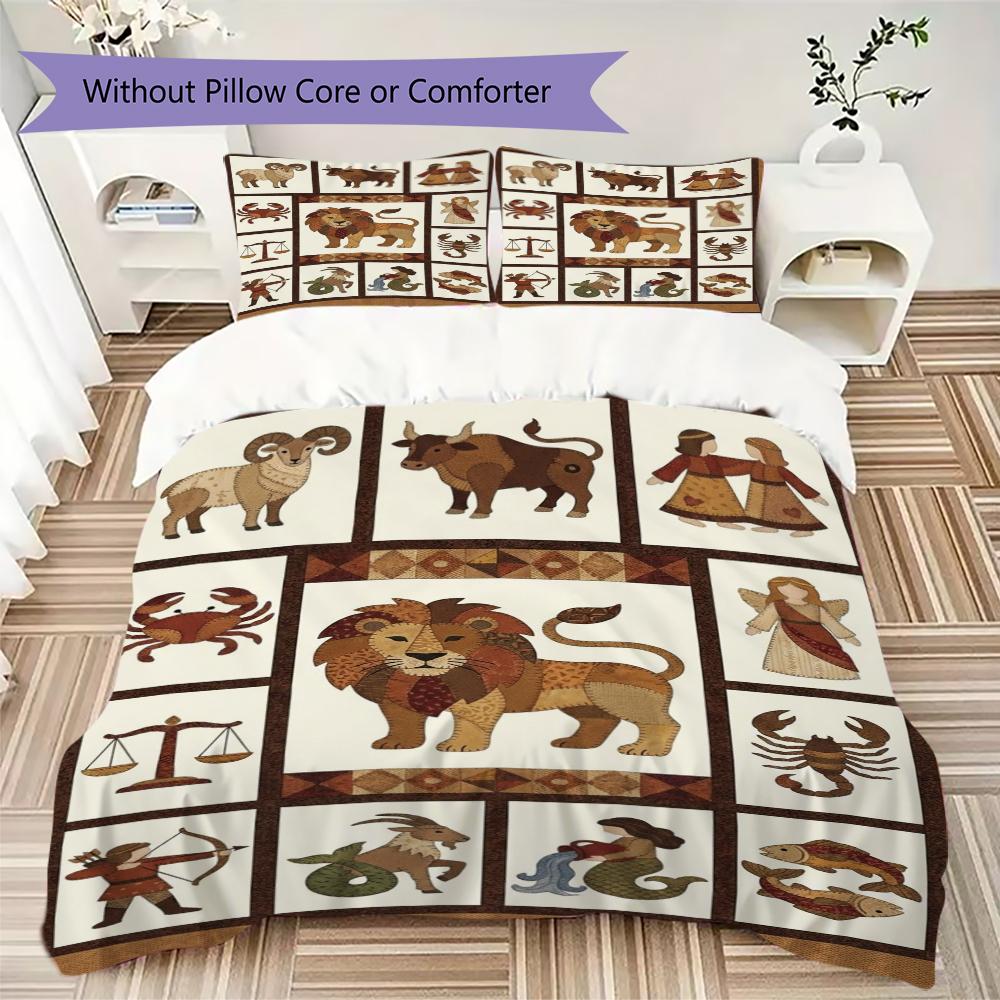 Sternbilder Muster Bettwäsche Steppset Steppdecke Kissenbezug Heimdekoration Geburtstagsgeschenk (1 Bettbezug + 2 Kissenbezüge (ohne Füllung))150