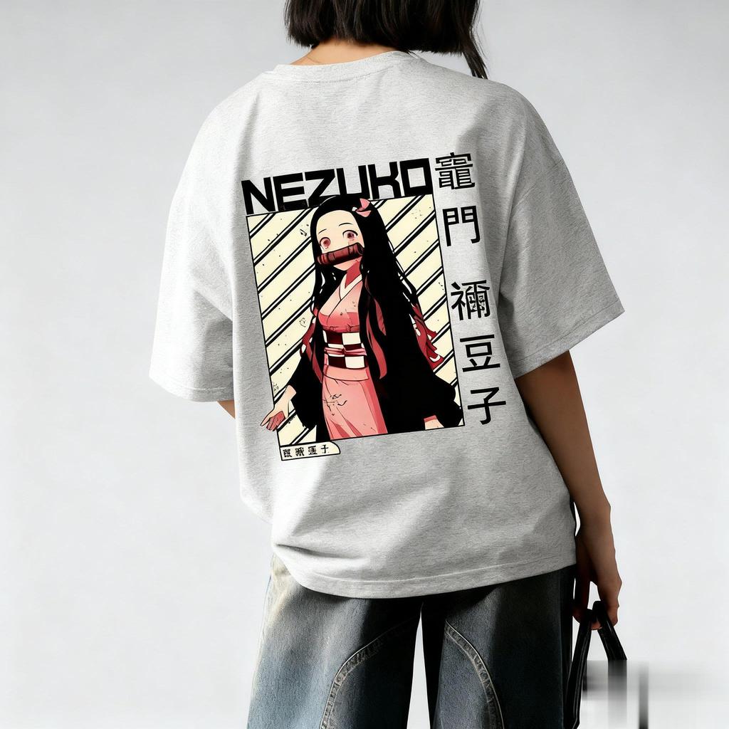 Demon Slayer Nezuko Kamado Anime T Shirt Women Unisex Short Sleeve Tee Summer Trendy Y2k Graphic Print Casual Streetwear Top Unisex