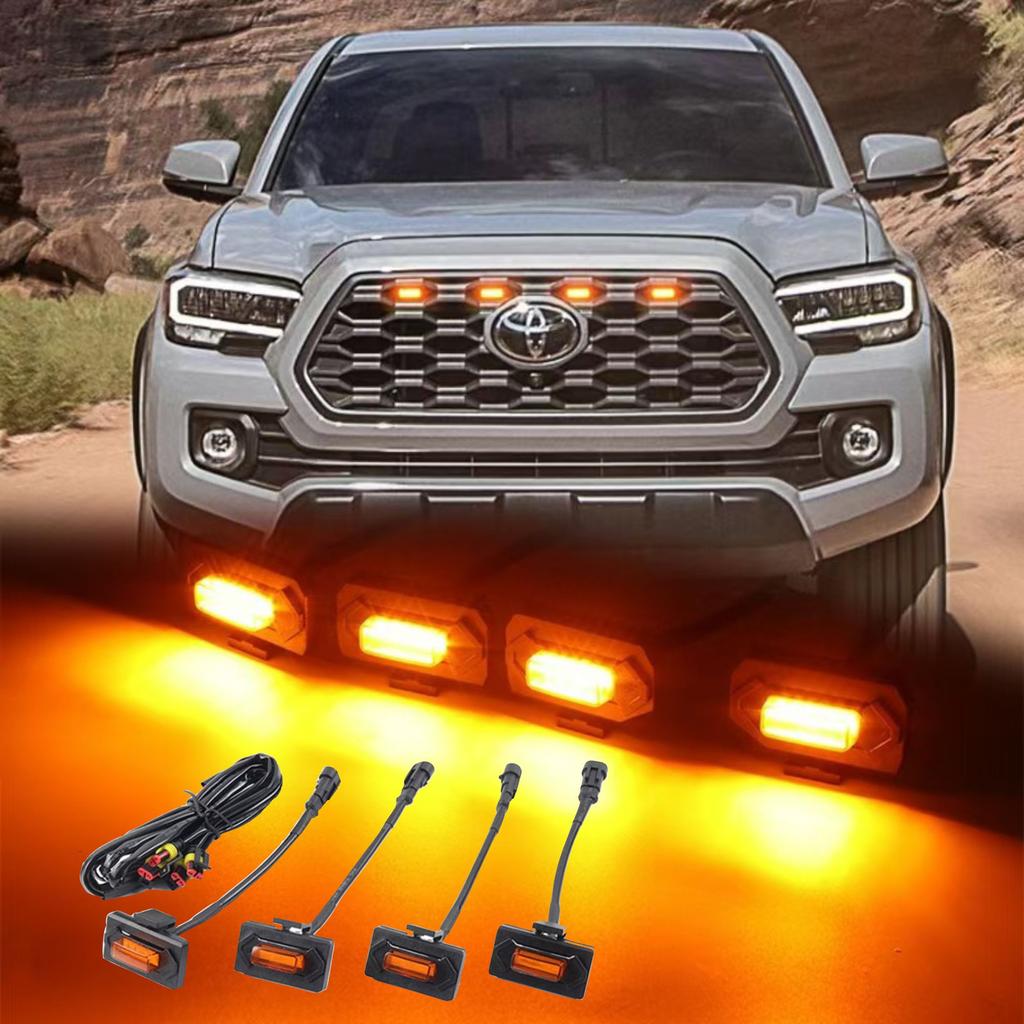 New Tacoma Front Grille Lights TACOMA TRAD Sports Version Off-road Version Front Grille Small Yellow Lights