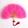 Dance Cheongsam Feather Full Velvet Fan Classical Night Beach Stage Show Square Dance Photo Props Folding Fan