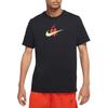Nike Camiseta Preta de Manga Curta com Estampa Divertida de Caracteres Chineses Masculina DD8472-010