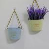 Retro Wrought Iron Wall-Mounted Hanging Flower Vase and Basket for Indoor/Outdoor Décor