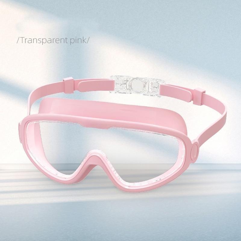 Schwimmbrille mit großem Rahmen für Erwachsene, wasserdicht, beschlagfrei, HD-Schnorchelbrille, Herren und Damen, verstellbare Schwimmbrille mit weitem Blick