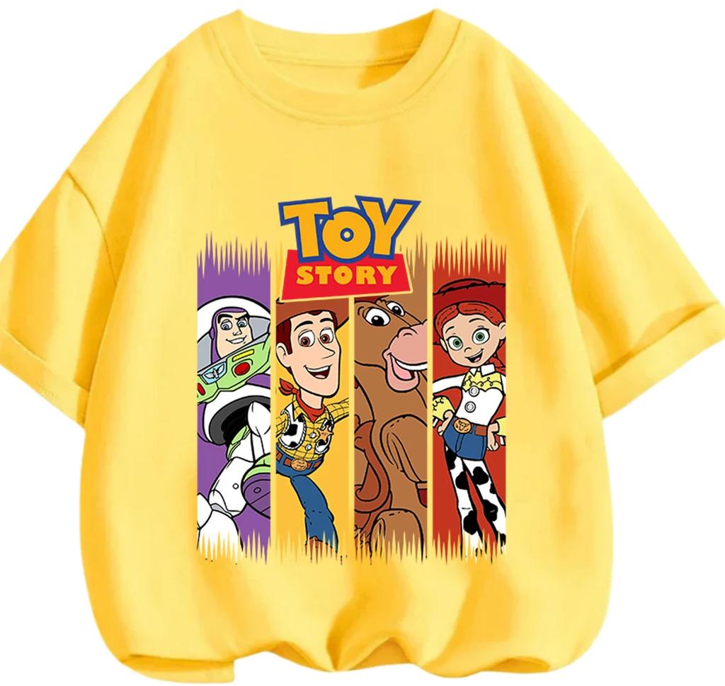 Summer Round Neck T Shirt Toy Story Classic Cartoon Print Casual Street Style Kids Boys Girls 3 14 Years
