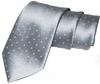 Formal Necktie, Made In Japan, Silk, Silver-toned, Polka Dot Pattern, Suitable for Weddings, Receptions, Formal Occasions, and Other Formal Events.