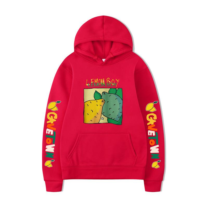 Autumn Winter Fashion Casual Hoodie Lemon Boys' Letter Printed Men's Women's Loose Soft Comfortable Sports Hoodie
