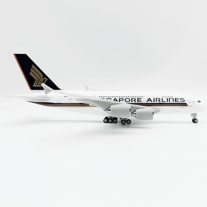 Air Singapore Airways A380 30cm Diecast Aircraft Model Resin Miniature Plane With Landing Gear For Aviation Enthusiasts Decor