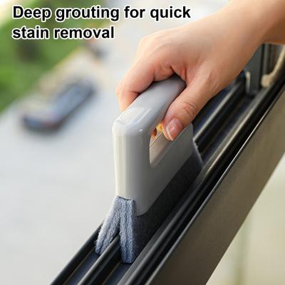 1/3 Pezzi Spazzola per Pulizia Setole Flessibili Manico Ergonomico Spazzola per Pulizia Fessure Design a Doppia Estremità Strumento per Pulizia Fessure Strette