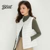White Goose Down Coat Single-breasted Women Jacket Fall Winter Insulated Vest Sleeveless Padded Round Lightweight