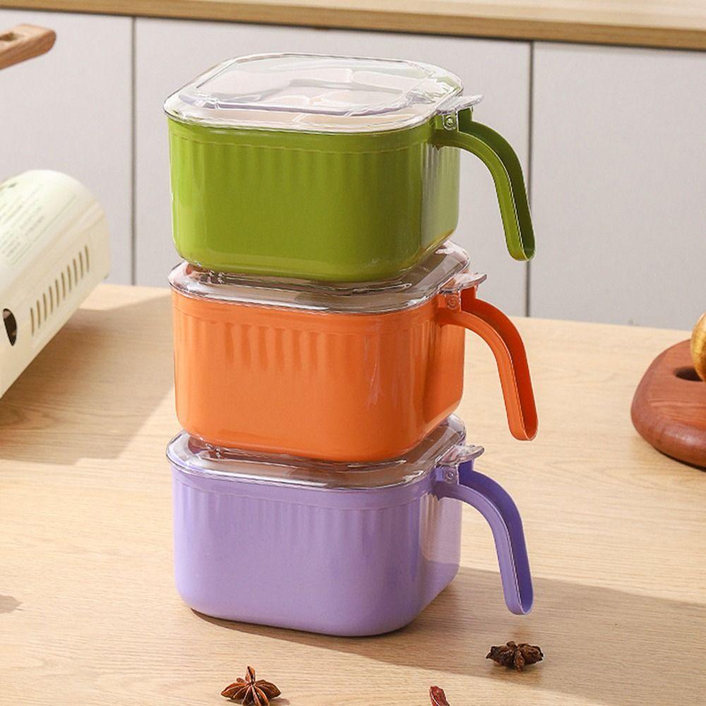 Moisture-proof Condiment Jar 4 In 1 Condiments Dispenser Easy To Clean Seasoning Box Home