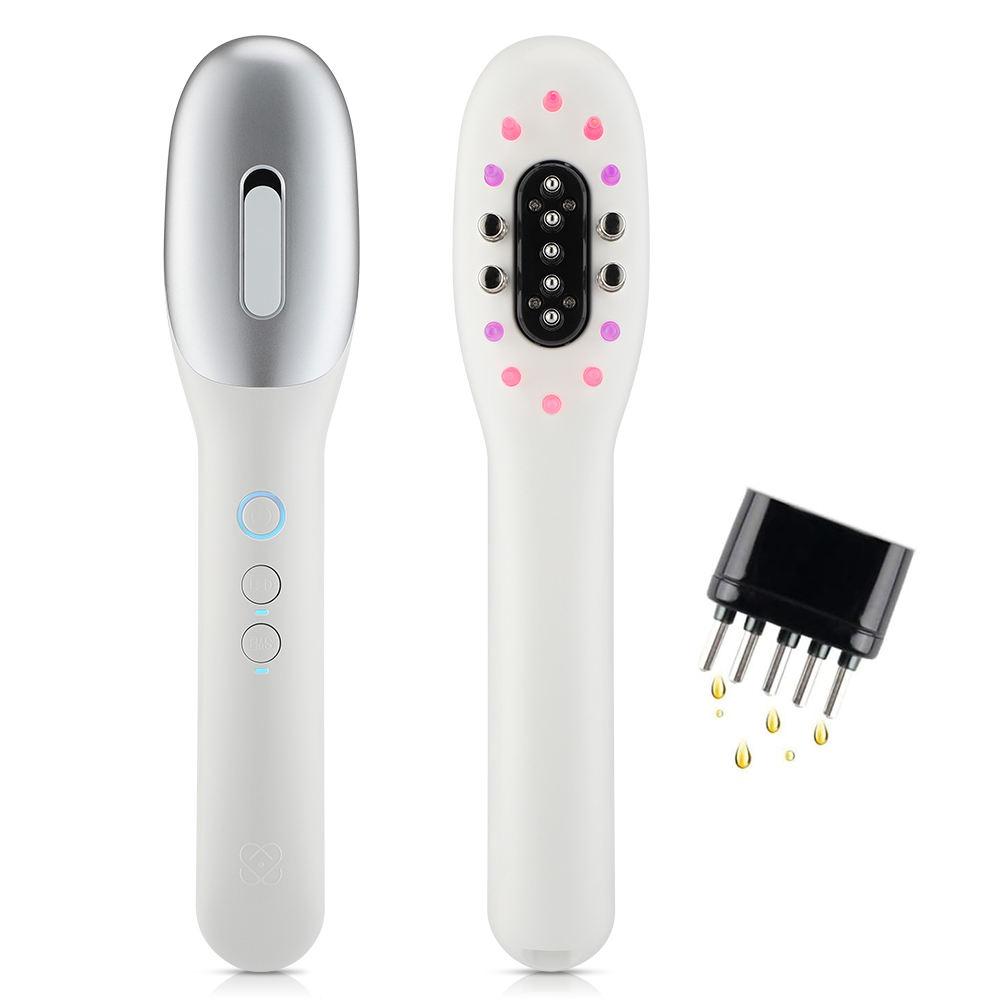 Electric EMS Scalp Massager Comb LED Light Head Massager with Hair Oil Applicator for Scalp Relax Hair Growth Fit All Hairstyle