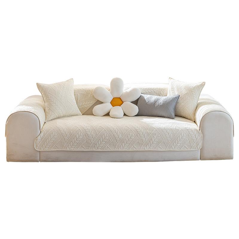 Summer Cotton Sofa Cushion Pastoral All-season Non-slip Cushion Simple Modern Leather Sofa Cover Seat Cushion Cover