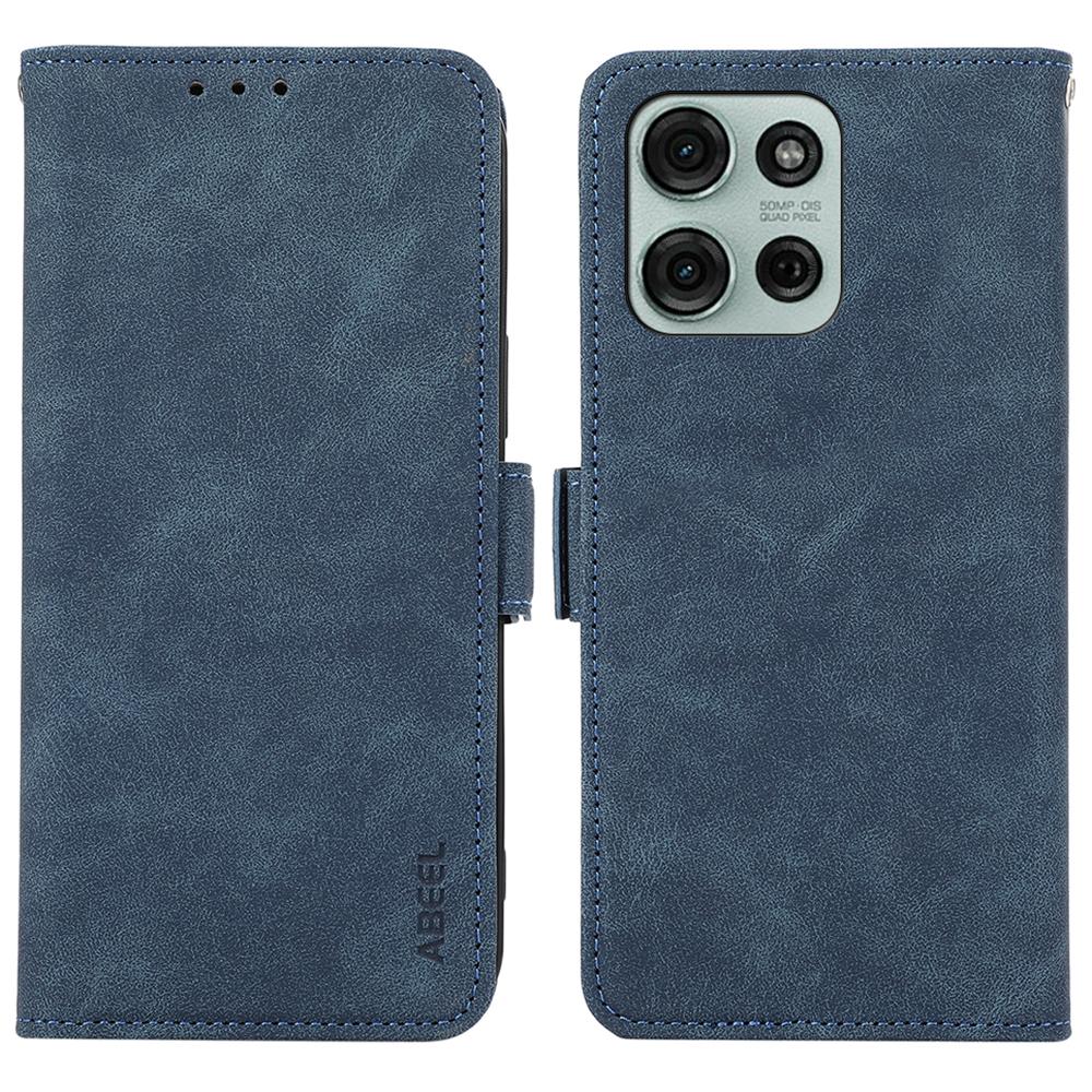 For Motorola Moto G75 5G Case PU Leather Folio Stand View RFID Blocking Phone Cover