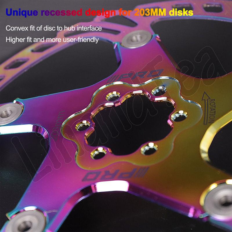 IIIPRO Disc Brake Rotors Multicolor Floating Brake Rotors 140/160/180/203mm Hydraulic Disc Brake Rotor Road Mountain Bike Discs