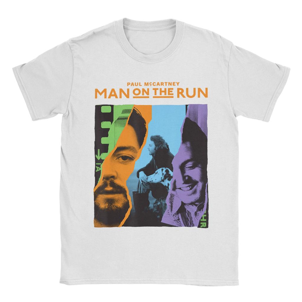 Exclusive Paul McCartney Man On The Run Filmstrip Cotton T-Shirt For Men's T-Shirts Harajuku Tee Shirt Big Size Cheap Tops