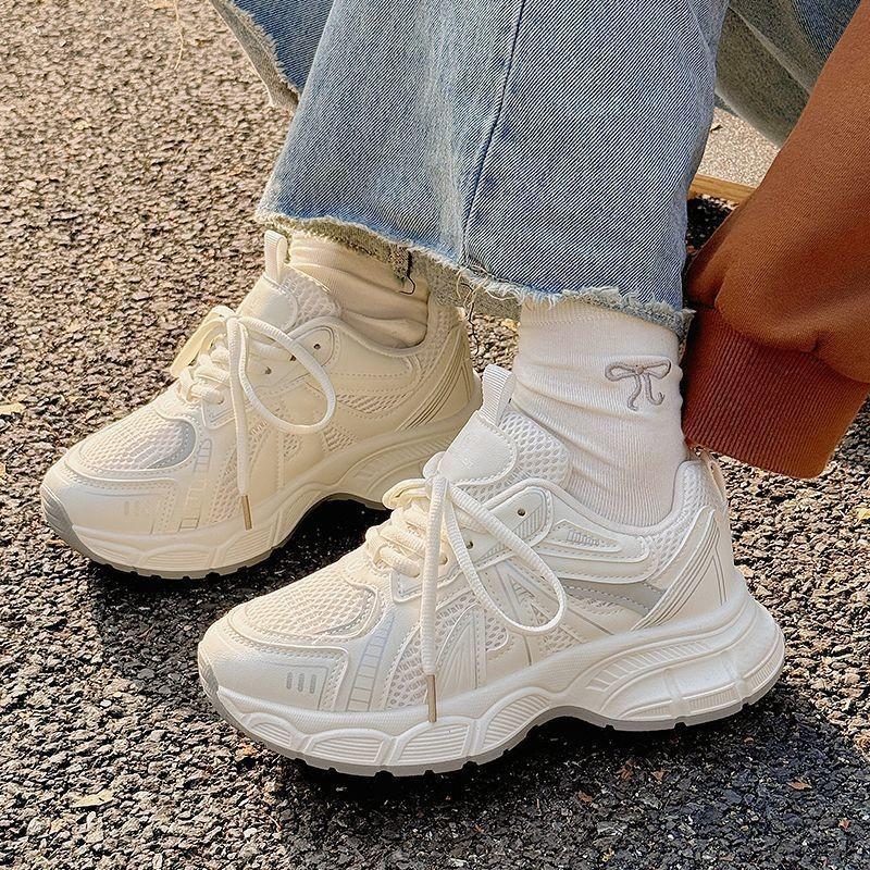 Sports little white shoes women's 2025 new lightweight soft sole not tired feet Forrest Gump shoes platform dad shoes travel versatile