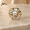 Magnetic Brooch Button Faux Pearl Pin, No Sew Safety Anti Exposure Buttons for Scarf Shirts Sweater, Reusable Clothing Decorative Damage