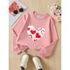 European Sizes Kids' Crewneck Sweatshirt | Heart Pattern Red White Love Design, Sportswear and Casual Wear, Soft and Comfortable, Clothing, Teenagers
